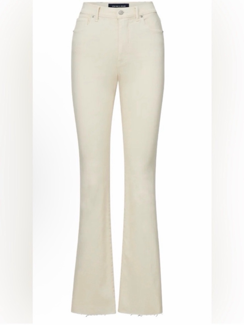Veronica Beard Ivory Cameron High-Rise Bootcut Jeans - Picture 1 of 8